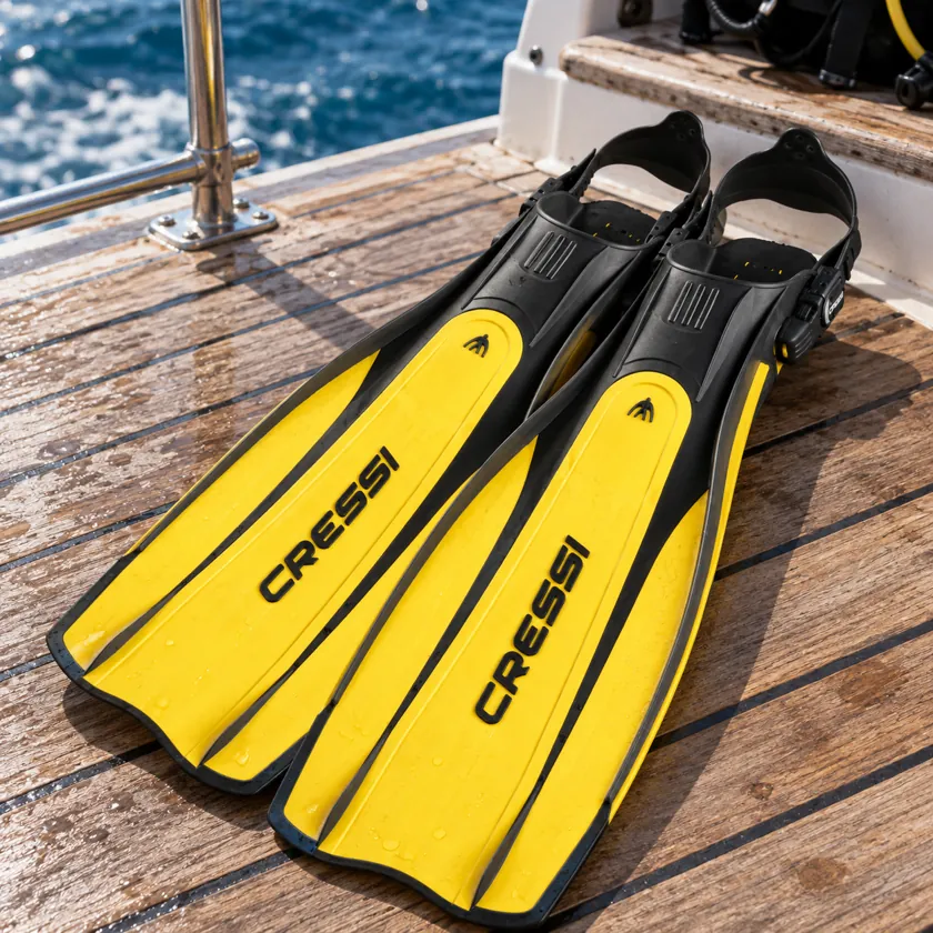 Generated product image of Cressi Pro Light on a dive-boat deck