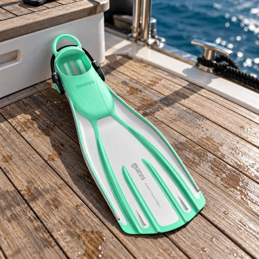 Generated product image of Mares Avanti Quattro+ on a dive-boat deck